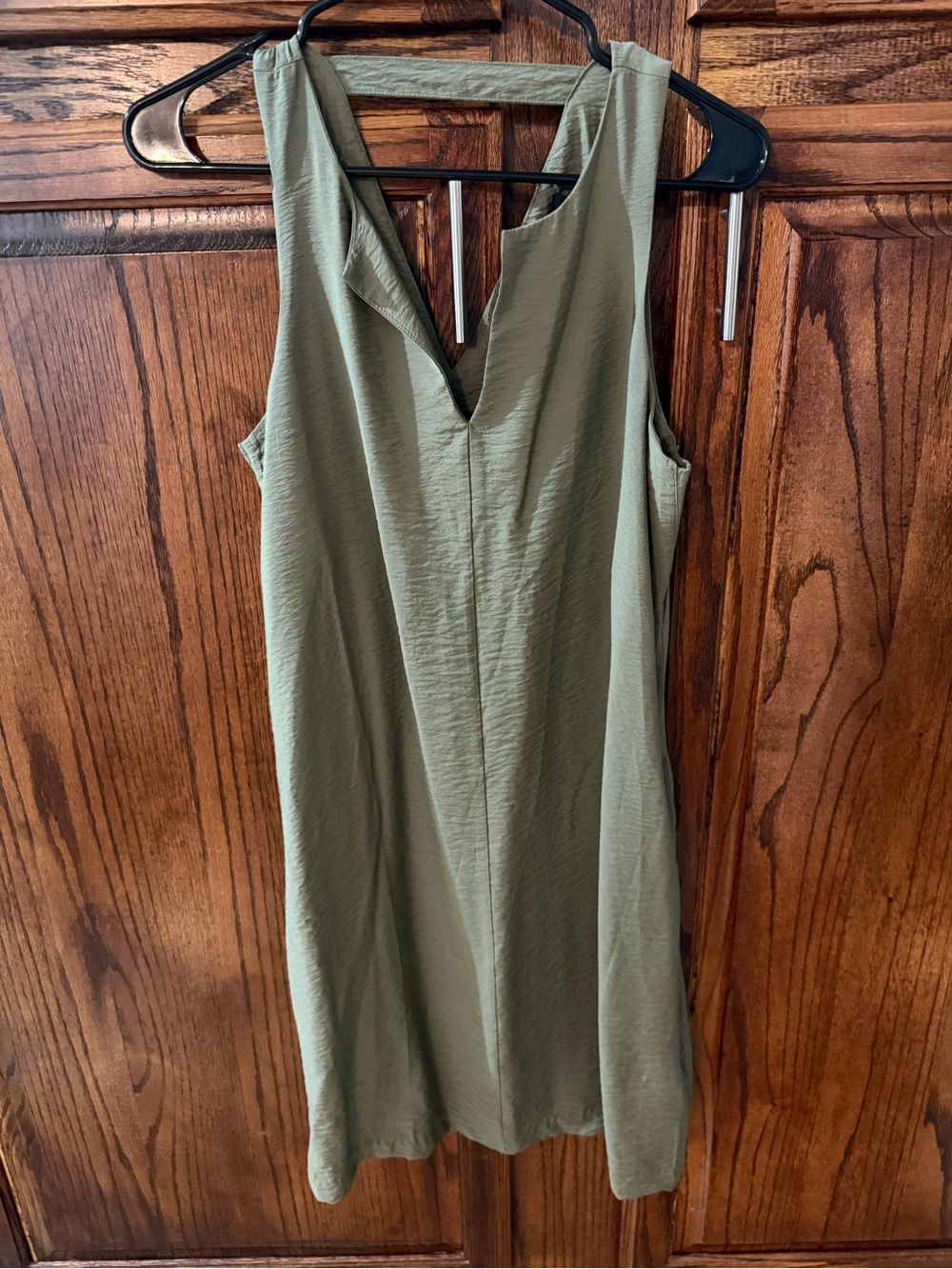 NWT Banana Republic Sleeveless V-Neck Olive Green Dress